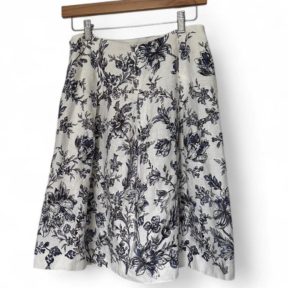 Saks Fifth Avenue vintage linen toile skirt